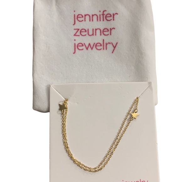 Jennifer Zeuner | Gold Tone Star Detail Double Row Necklace New With Tags - Picture 8 of 9